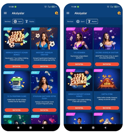 Mostbet mobile da bonuslar